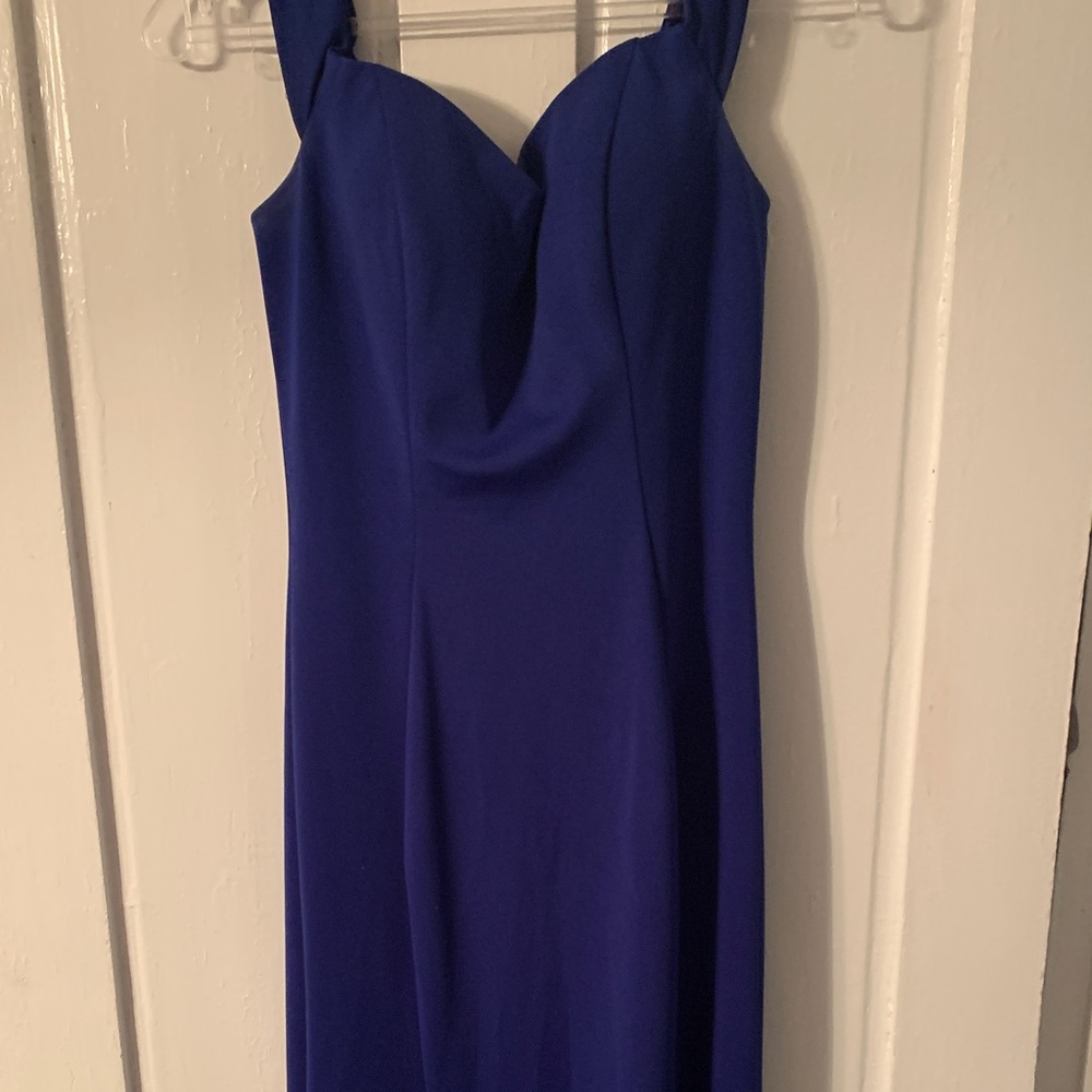 Form fitting, full length formal dress